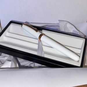 NEW ~ Sheaffer Prelude Rollerball ~ Gloss White w/ Rose Gold ~ NWT